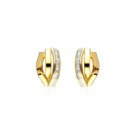 Pendientes Oro 9k y circonitas "Fidelina"