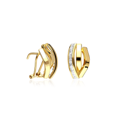 Pendientes Oro 9k y circonitas "Fidelina"