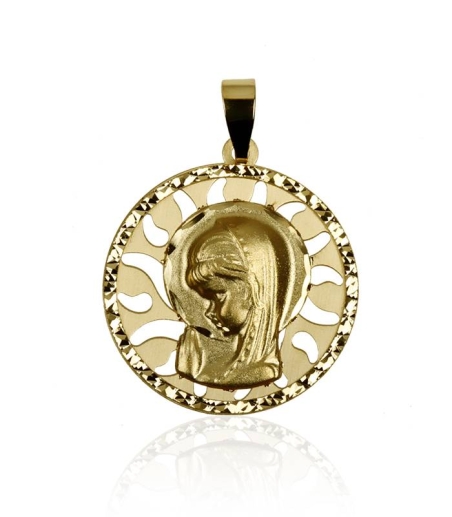 Medalla "Celestial" Oro 18k Virgen niña