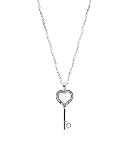 Colgante Locket en plata de ley Llave de mi Corazón Pequeño 396581CZ-80