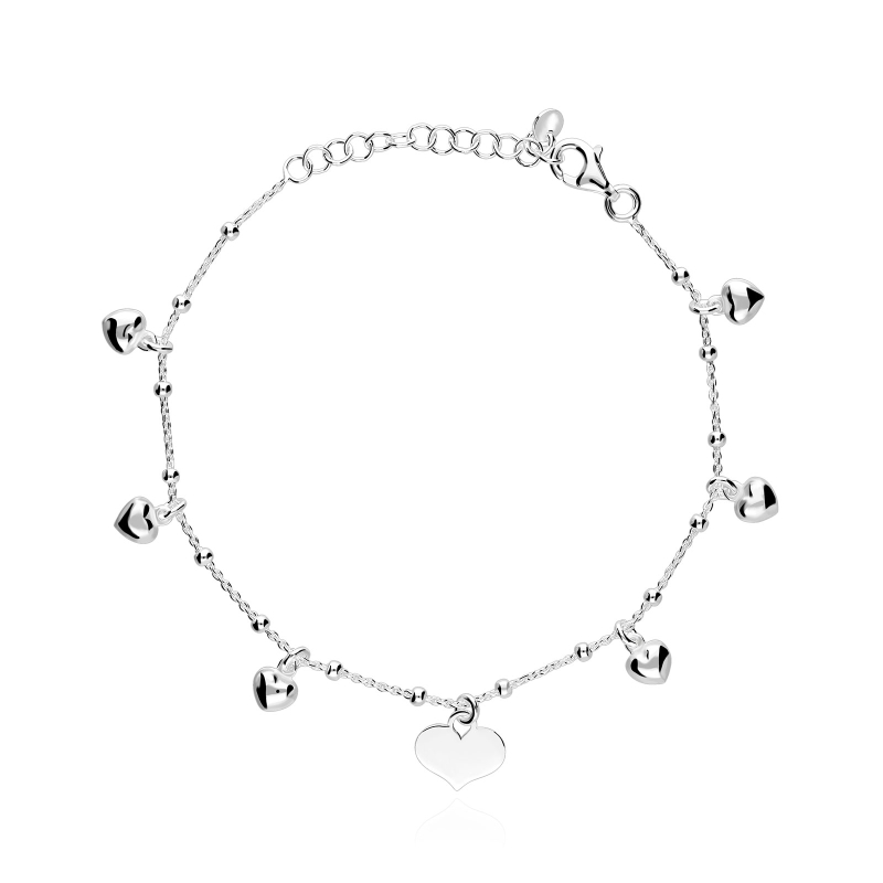 Pulsera plata primera ley corazón "Daymara"