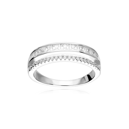 Anillo plata primera ley y circonitas "Darla"