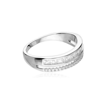 Anillo plata primera ley y circonitas "Darla"