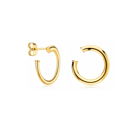Pendientes Oro 18k Círculos 17mm "Daire"