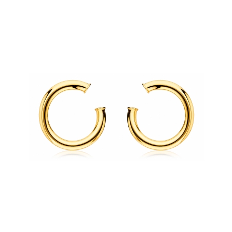 Pendientes Oro 18k Círculos 17mm "Daire"
