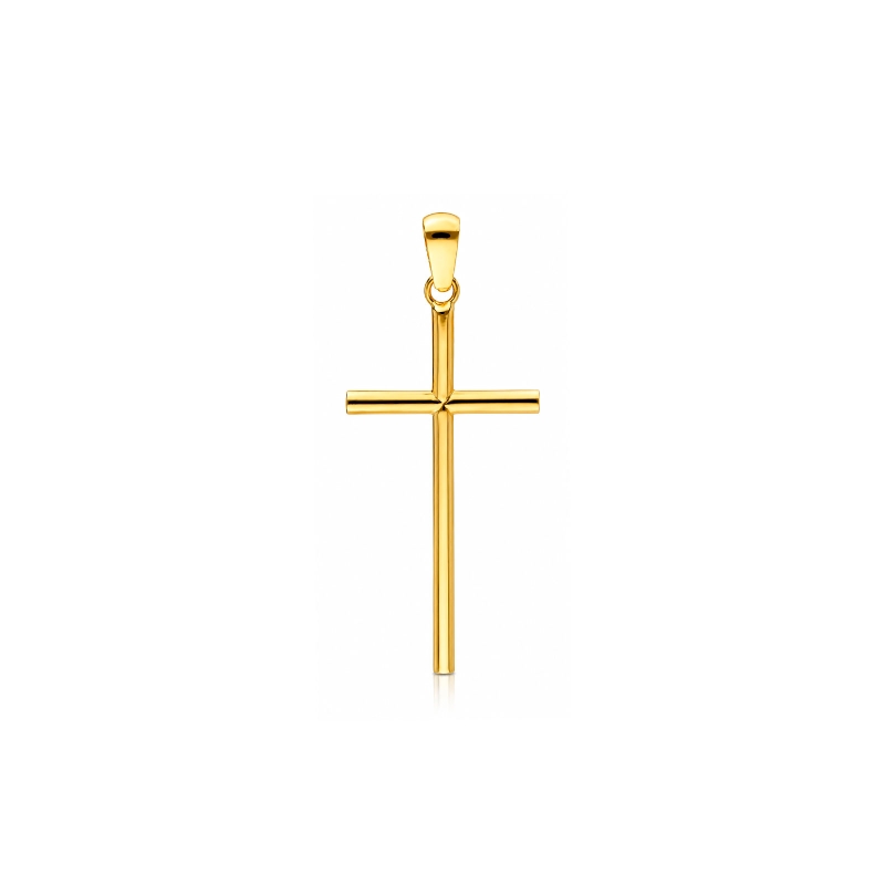 Cruz Oro 18k tubo 23mm "Moirent"