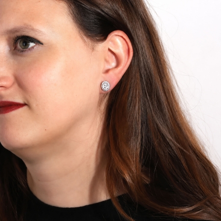 Pendientes Plata primera ley y circonitas "Eyre"