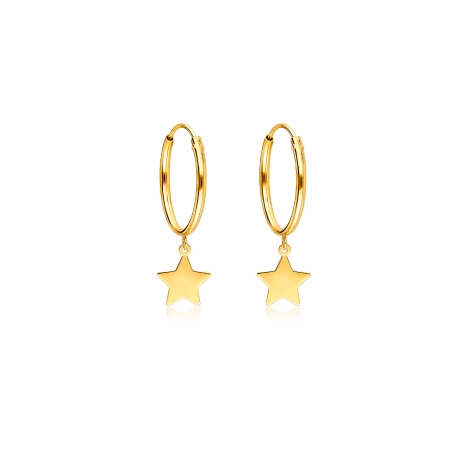 Pendientes Oro 18k estrella "Simbols"