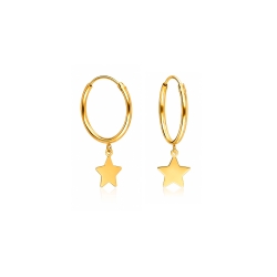 Pendientes Oro 18k estrella "Simbols"