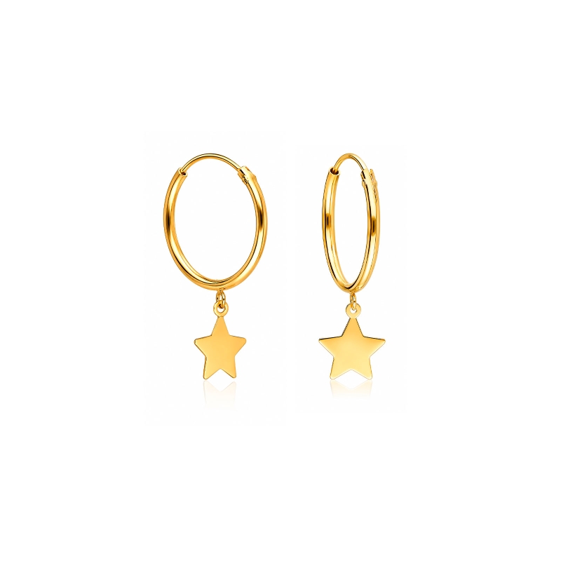 Pendientes Oro 18k estrella "Simbols"