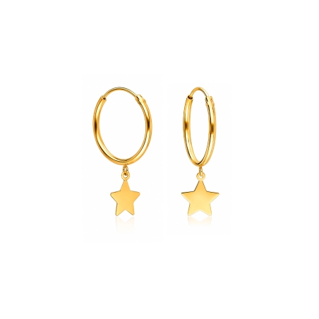 Pendientes Oro 18k estrella "Simbols"
