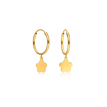Pendientes Oro 18k flor "Simbols"