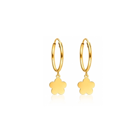 Pendientes Oro 18k flor "Simbols"