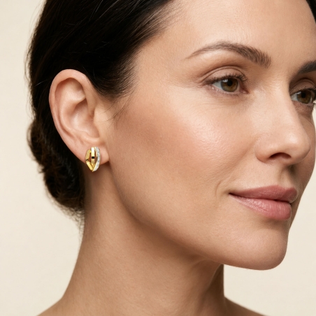 Pendientes Oro 9k y circonitas "Fidelina"