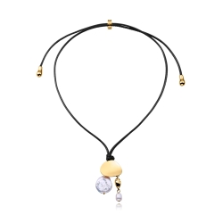 Collar Viceroy cordón y perlas naturales 15187C01012