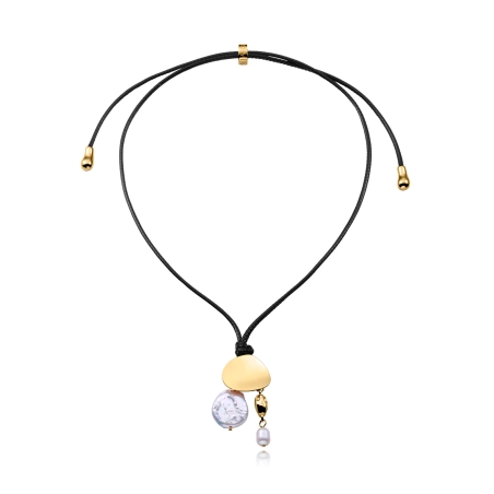 Collar Viceroy cordón y perlas naturales 15187C01012