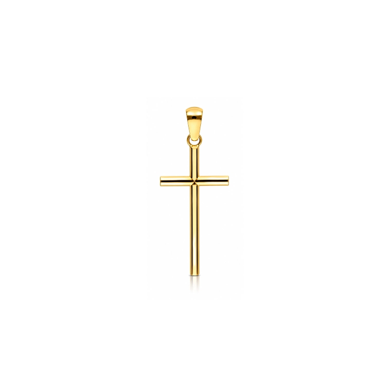 Cruz Oro 18k tubo 18mm "Moirent"