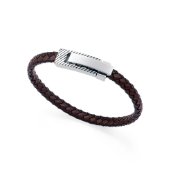 Pulsera Viceroy acero y piel 75444P01010