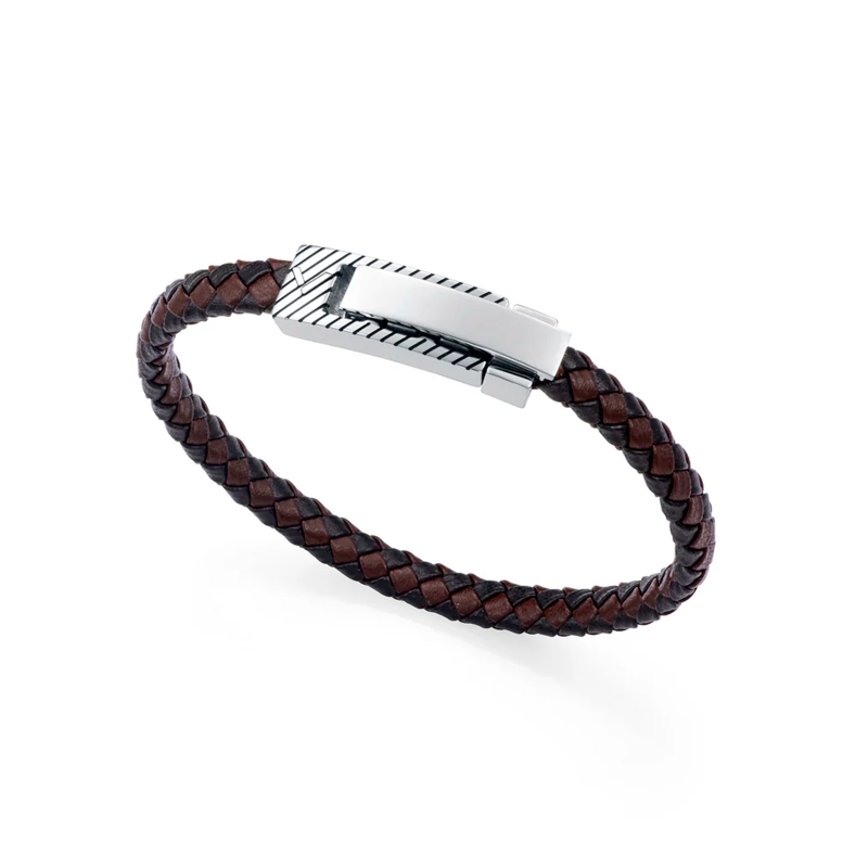 Pulsera Viceroy acero y piel 75444P01010