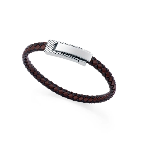 Pulsera Viceroy acero y piel 75444P01010