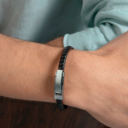 Pulsera Viceroy acero y piel 75444P01010