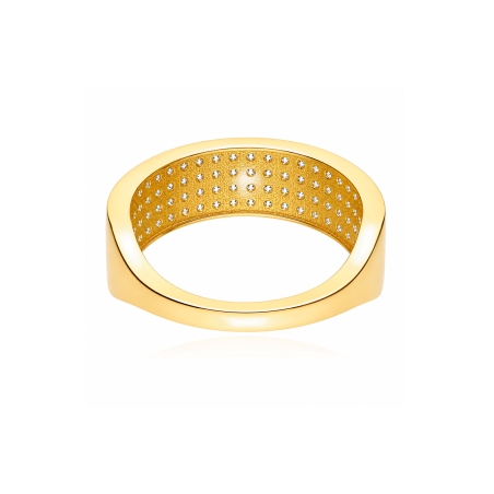 Anillo Oro 18k y circonitas "Mobai"