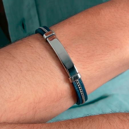 Pulsera Viceroy acero y piel 14375P01013