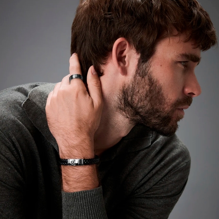 Pulsera Viceroy acero y piel 14330P01010
