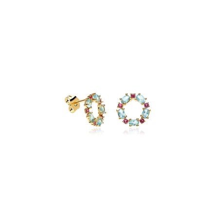 Pendientes Oro 18k y topacios "Eulabella"