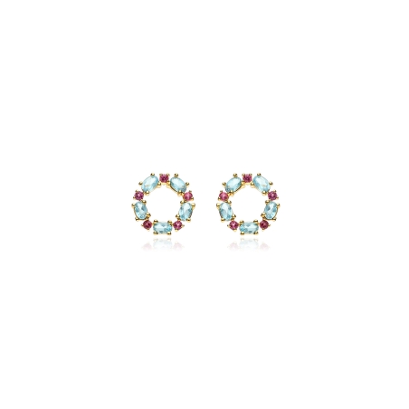 Pendientes Oro 18k y topacios "Eulabella"