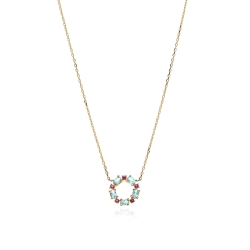 Gargantilla oro 18k y topacios "Eulabella"