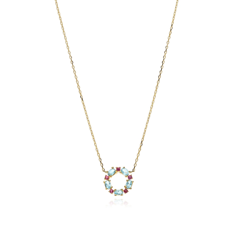 Gargantilla oro 18k y topacios "Eulabella"