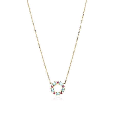 Gargantilla oro 18k y topacios "Eulabella"