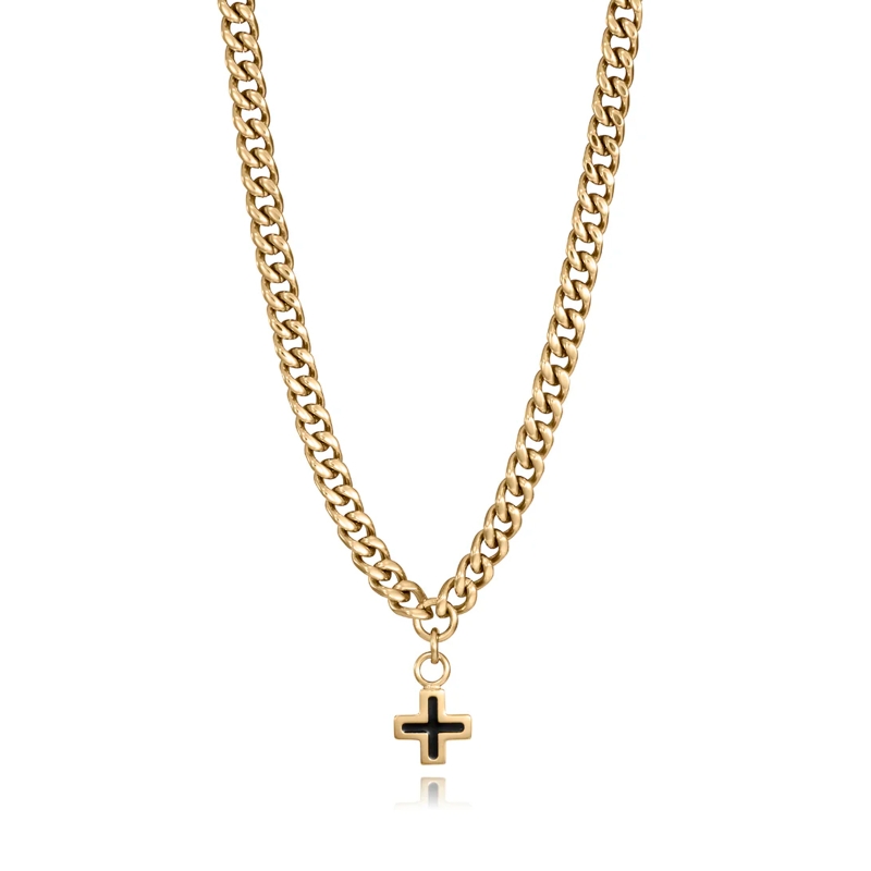 Collar Viceroy Acero y cruz 14393C01012