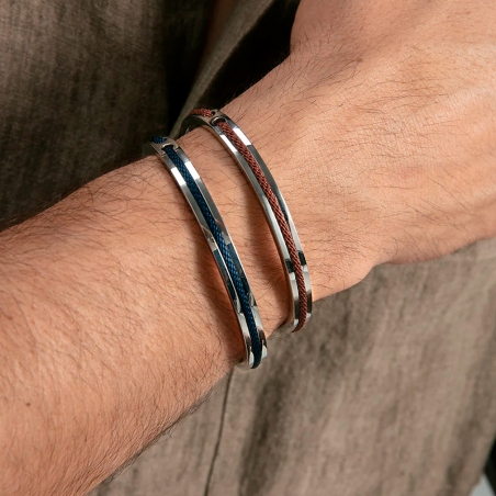 Pulsera Viceroy acero y cordón marrón 14389P01011