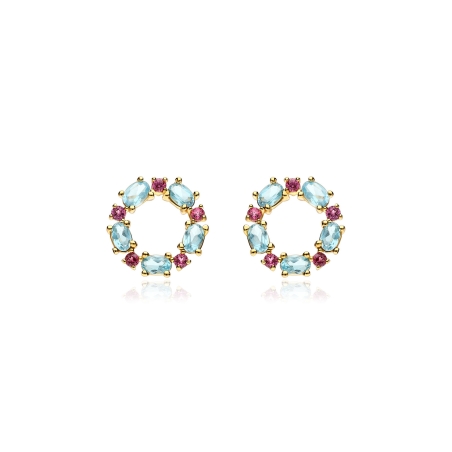 Pendientes Oro 18k y topacios "Eulabella"