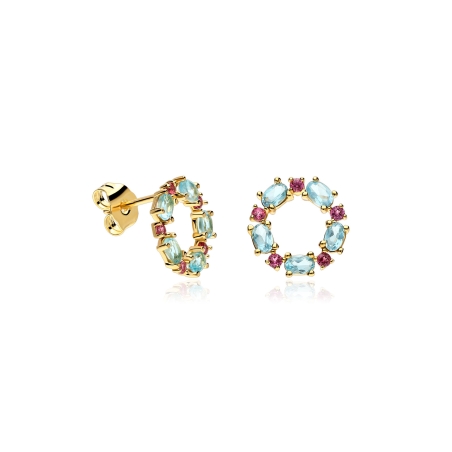 Pendientes Oro 18k y topacios "Eulabella"