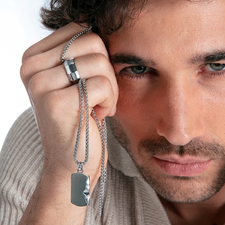 Collar Viceroy acero y placa 14390C01000