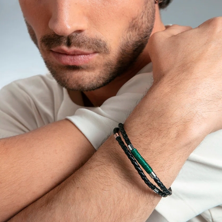 Pulsera Viceroy acero y piel 75442P01010