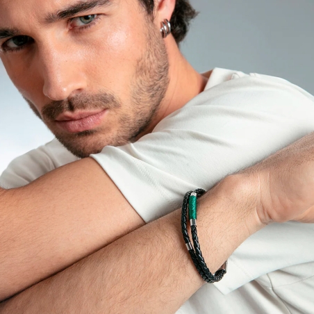 Pulsera Viceroy acero y piel 75442P01010