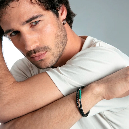 Pulsera Viceroy acero y piel 75442P01010