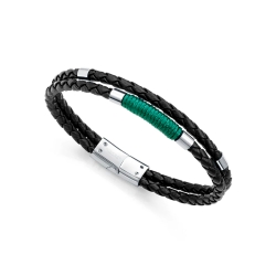 Pulsera Viceroy acero y piel 75442P01010