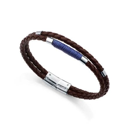Pulsera Viceroy acero y piel 75442P01011