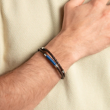 Pulsera Viceroy acero y piel 75442P01011