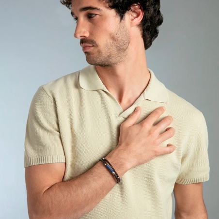 Pulsera Viceroy acero y piel 75442P01011