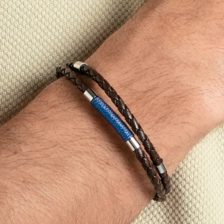 Pulsera Viceroy acero y piel 75442P01011