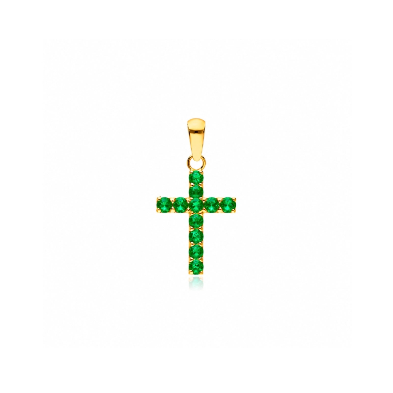 Colgante oro 18k y esmeraldas "Hammet"