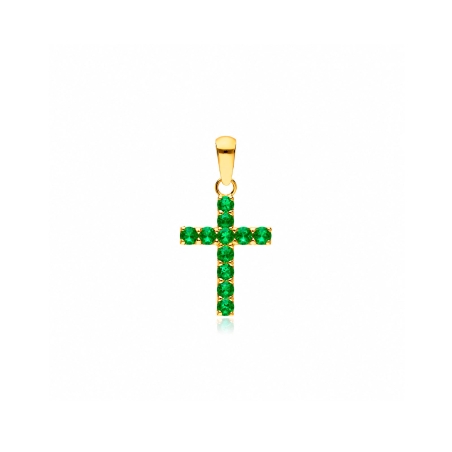 Colgante oro 18k y esmeraldas "Hammet"