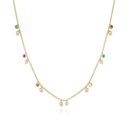 Collar Viceroy Mujer Plata Baño Oro Circonitas De Colores 9122C100-39