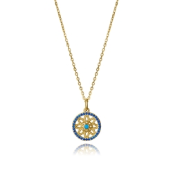 Collar Viceroy Plata Baño Oro Estella Circonitas Azules 2337C100-33